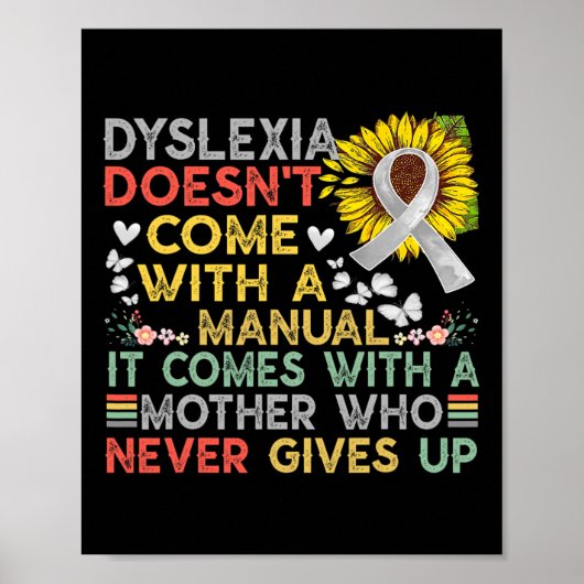 Bewustzijn moeder dyslectische krijger Vintage Poster (Voorkant)