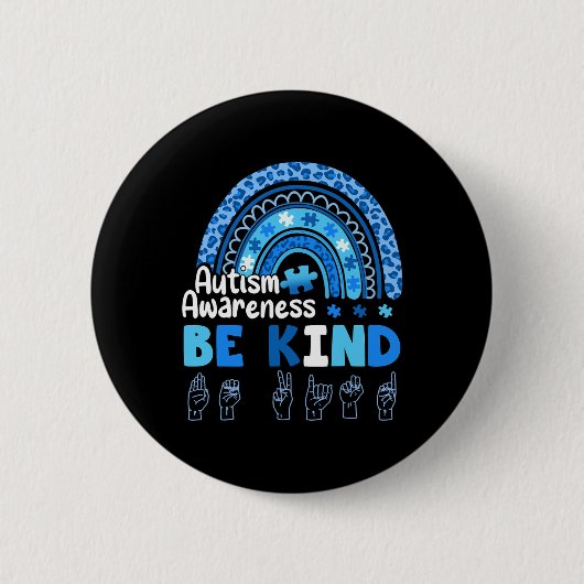 Bewustzijn moet vriendelijk zijn als handgebarenta ronde button 5,7 cm (Voorkant)