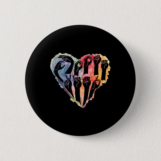 Bewustzijn moet vriendelijk zijn als hart tegen pe ronde button 5,7 cm (Voorkant)