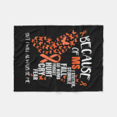 Bewustzijn Multiple Sclerosis Butterfly Fleece Deken (Voorkant (Horizontaal))