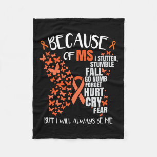 Bewustzijn Multiple Sclerosis Butterfly Fleece Deken