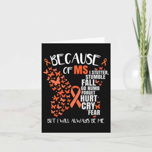 Bewustzijn Multiple Sclerosis Butterfly Kaart (Voorkant)
