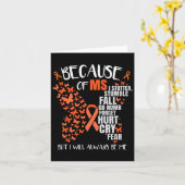 Bewustzijn Multiple Sclerosis Butterfly Kaart (Gele Bloem)
