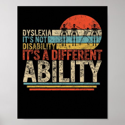 Bewustzijn Niet Invaliditeit Anders Dabbing Skelet Poster (Voorkant)