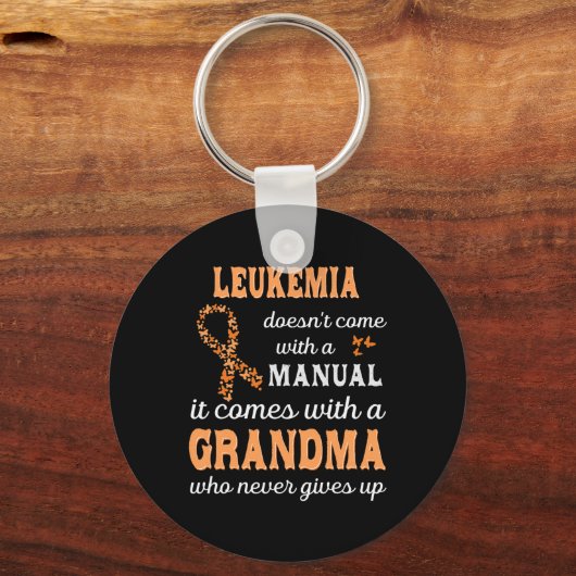 Bewustzijn Oma Support Leukemie Warrior Sleutelhanger (Voorkant)