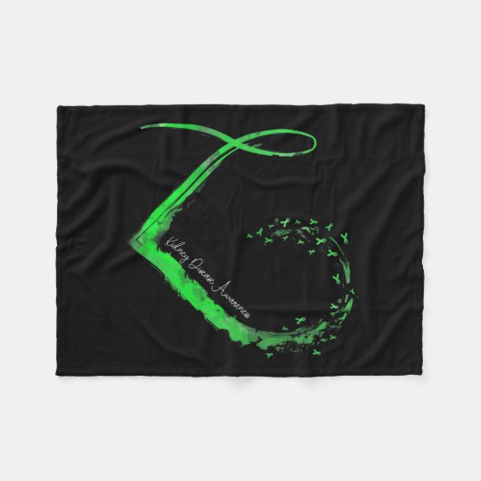 Bewustzijn op het gebied van hart- en nierziekten fleece deken (Voorkant (Horizontaal))