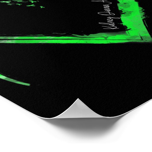 Bewustzijn op het gebied van hart- en nierziekten poster (Hoek)