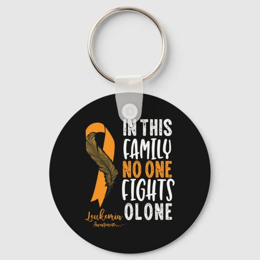 Bewustzijn Oranje Ribbon Cancer Survivor Gift Sleutelhanger (Voorkant)