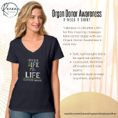 Bewustzijn orgaandonor Leven na Leven V-hals T-shirt