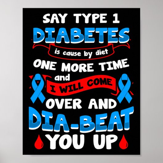 Bewustzijn over diabetes type 1 1 poster (Voorkant)
