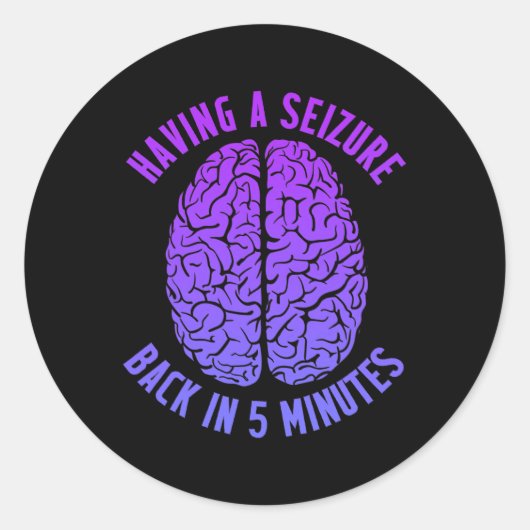Bewustzijn over epilepsie Epileptische aanval Ronde Sticker (Voorkant)