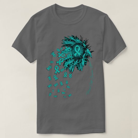 Bewustzijn over niercelcarcinoom Zonnebloempijn T-shirt (Design voorkant)