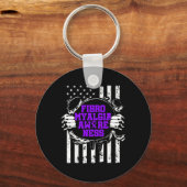 Bewustzijn Overlevende Trotse Strijder 8 Sleutelhanger (Voorkant)