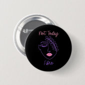 Bewustzijn Paarse Fibro Vrouw Gezicht Lijn Kunst Ronde Button 5,7 Cm (Voorkant /achterkant)