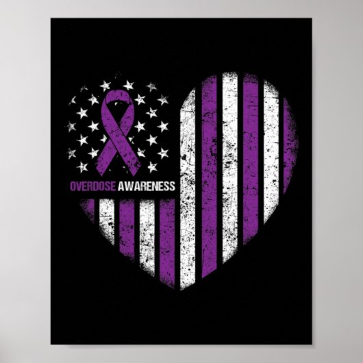 Bewustzijn Paarse lint drugsverslaving Poster (Voorkant)