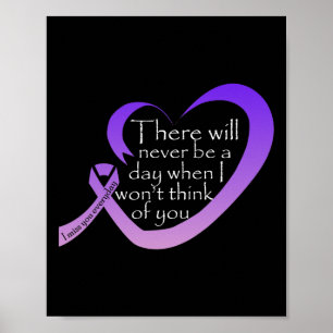 Bewustzijn Paarse lint Poster