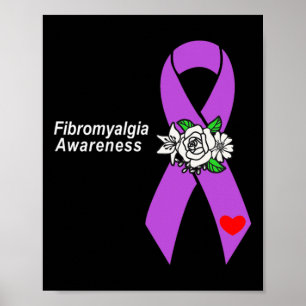 Bewustzijn Paarse lintbloemen Poster