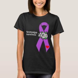 Bewustzijn Paarse lintbloemen T-shirt