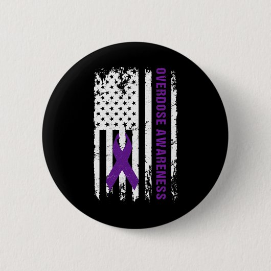 Bewustzijn Paarse lintverslaving Herstel Ronde Button 5,7 Cm (Voorkant)