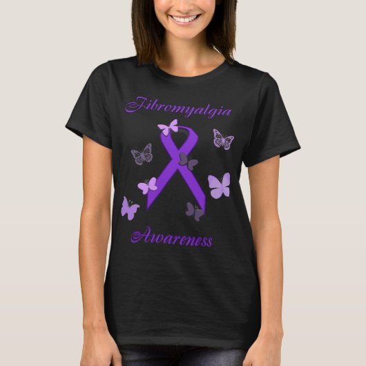 Bewustzijn Paarse onzichtbare ziekte T-shirt (Voorkant)