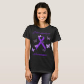Bewustzijn Paarse onzichtbare ziekte T-shirt (Voorkant volledig)
