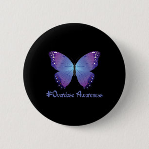 Bewustzijn Paarse vlinder drugsverslaving herstel Ronde Button 5,7 Cm