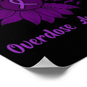 Bewustzijn Paarse Zonnebloem Poster (Hoek)