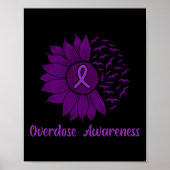 Bewustzijn Paarse Zonnebloem Poster (Voorkant)