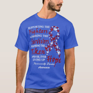 Bewustzijn permanent gehandicapt ter ondersteuning t-shirt