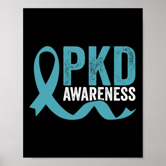 Bewustzijn Polycystic Kidney Disease Warrior Fight Poster (Voorkant)