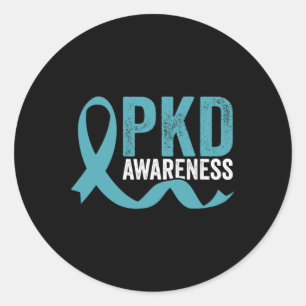 Bewustzijn Polycystic Kidney Disease Warrior Fight Ronde Sticker