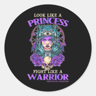 Bewustzijn Prinses vecht als een krijger Ronde Sticker