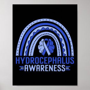 Bewustzijn Rainbow Blue Ribbon Warrior Ondersteuni Poster
