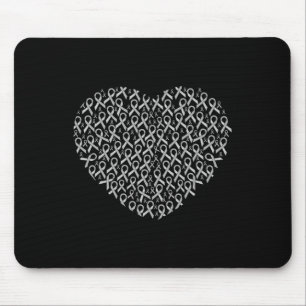 Bewustzijn Ribbon Heart Gift Support Gift Muismat