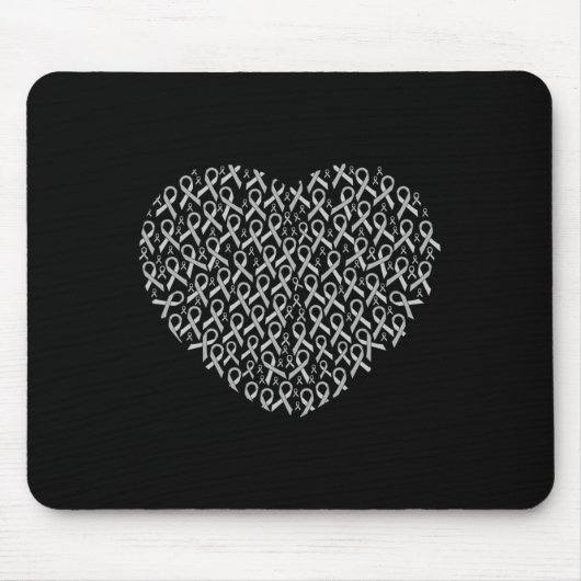 Bewustzijn Ribbon Heart Gift Support Gift Muismat (Voorkant)