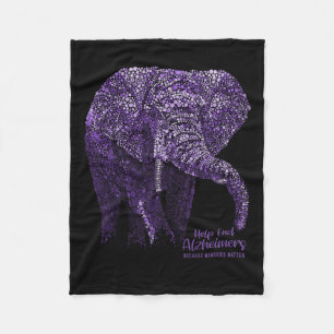 Bewustzijn S En Cadeaus Paarse Olifant Fleece Deken