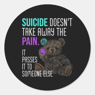 Bewustzijn Semicolon Geestelijke Gezondheid Positi Ronde Sticker