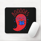 Bewustzijn Shirt Schattigee Spook Boek Lezen Hallo Muismat (Met muis)