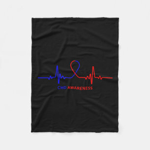 Bewustzijn Shirten - Congenitale hartziekte CHD Fleece Deken