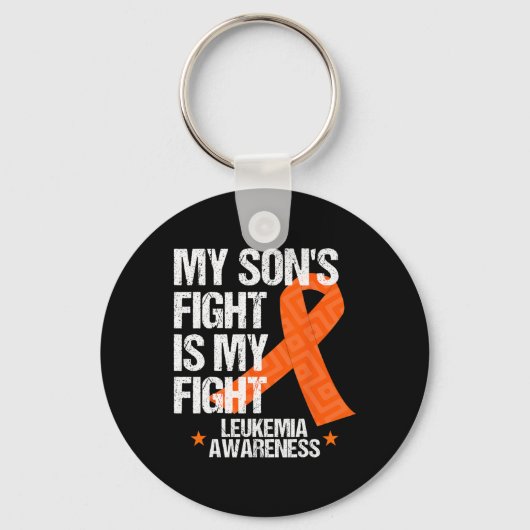 Bewustzijn Son Fight Oranje Ribbon Gift Sleutelhanger (Voorkant)