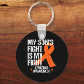 Bewustzijn Son Fight Oranje Ribbon Gift Sleutelhanger (Voorkant)