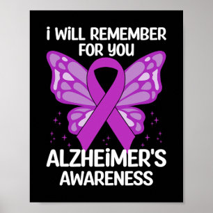 Bewustzijn Sterk lint Paarse vlinders Poster