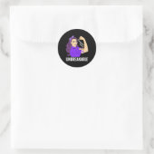 Bewustzijn Sterke Warrior Ondersteuning Vrouwen Gi Ronde Sticker (Tas)