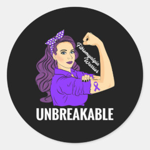 Bewustzijn Sterke Warrior Ondersteuning Vrouwen Gi Ronde Sticker
