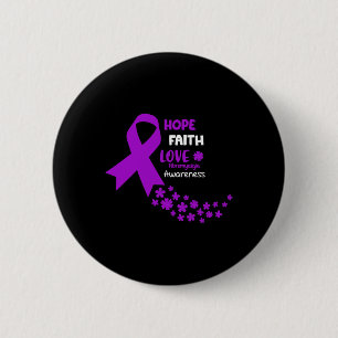 Bewustzijn T-shirt Hoop Geloof Liefde Fibromyalgie Ronde Button 5,7 Cm