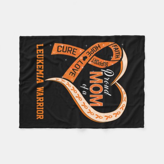 Bewustzijn Trotse moeder van een leukemie krijger  Fleece Deken (Voorkant (Horizontaal))