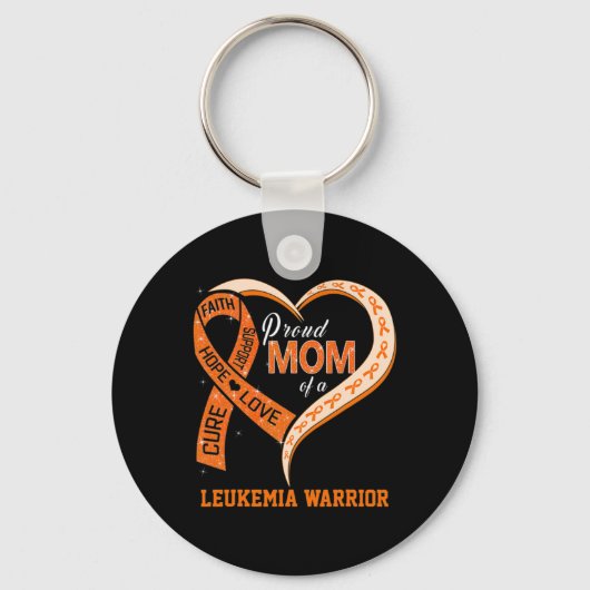 Bewustzijn Trotse moeder van een leukemie krijger  Sleutelhanger (Voorkant)