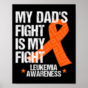 Bewustzijn Vader Vecht Oranje lint Gift Idee Poster