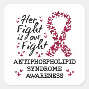 Bewustzijn van antifosfolipidensyndroom vierkante sticker