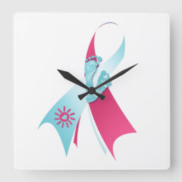 bewustzijn van baby vierkante klok